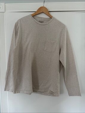 Amazon Essentials Long Sleeve Pocket Tee - Light Beige